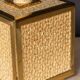 A vintage 20thc italian bergere lamp with pine cone detailing c.1970