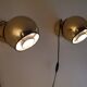 Pair of brass lamps 1970