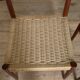 Chaise scandinave vintage en teck et cord