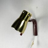 Teak brass wall sconce by hans agne jakobsson, sweden 1960s model v488