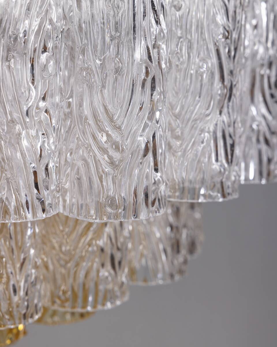 Vintage 1960s Murano Glass Pendant Chandelier, Italian Design