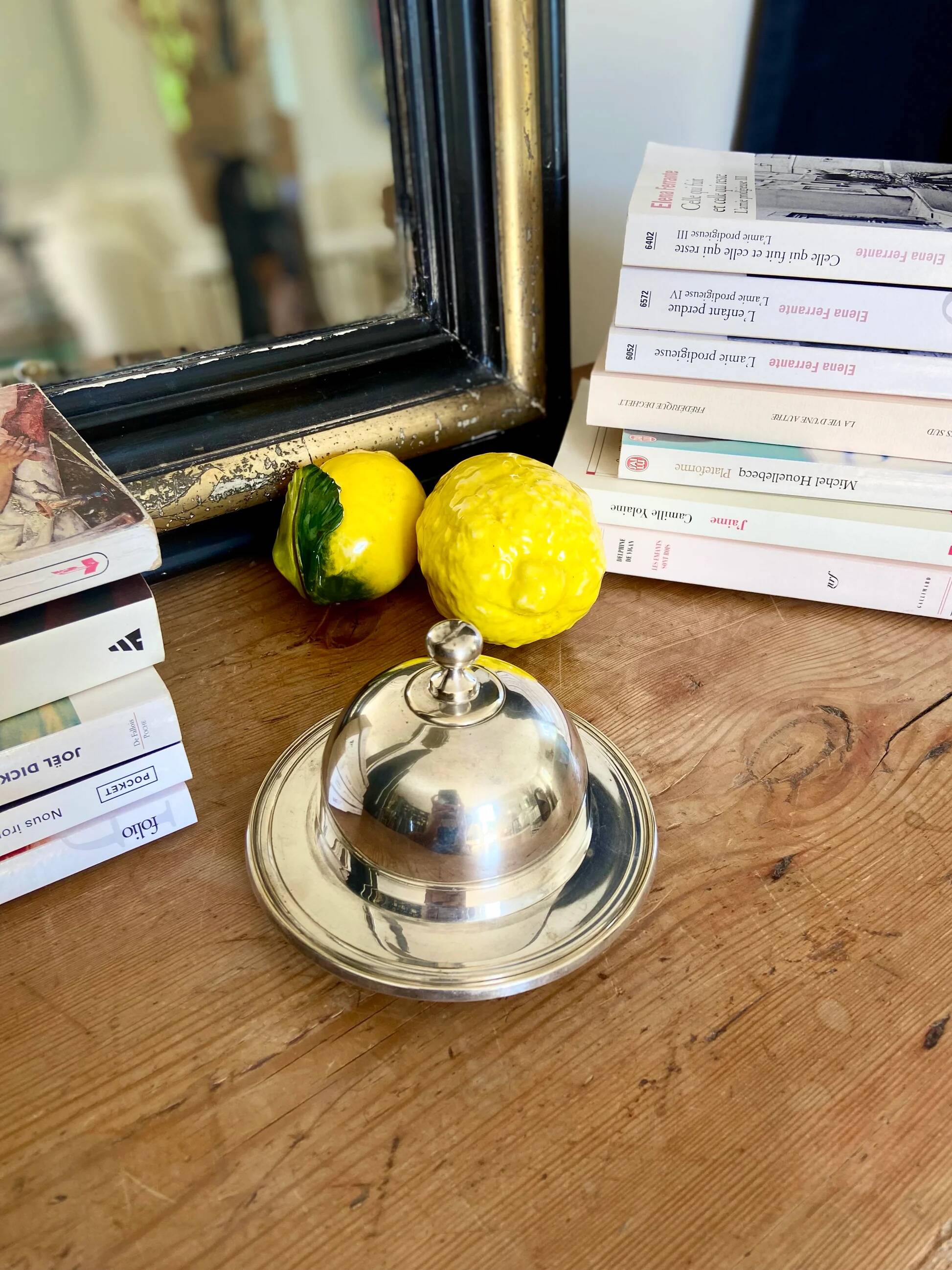 Silver-plated "bell" butter dish, 1960