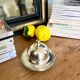Silver-plated "bell" butter dish, 1960