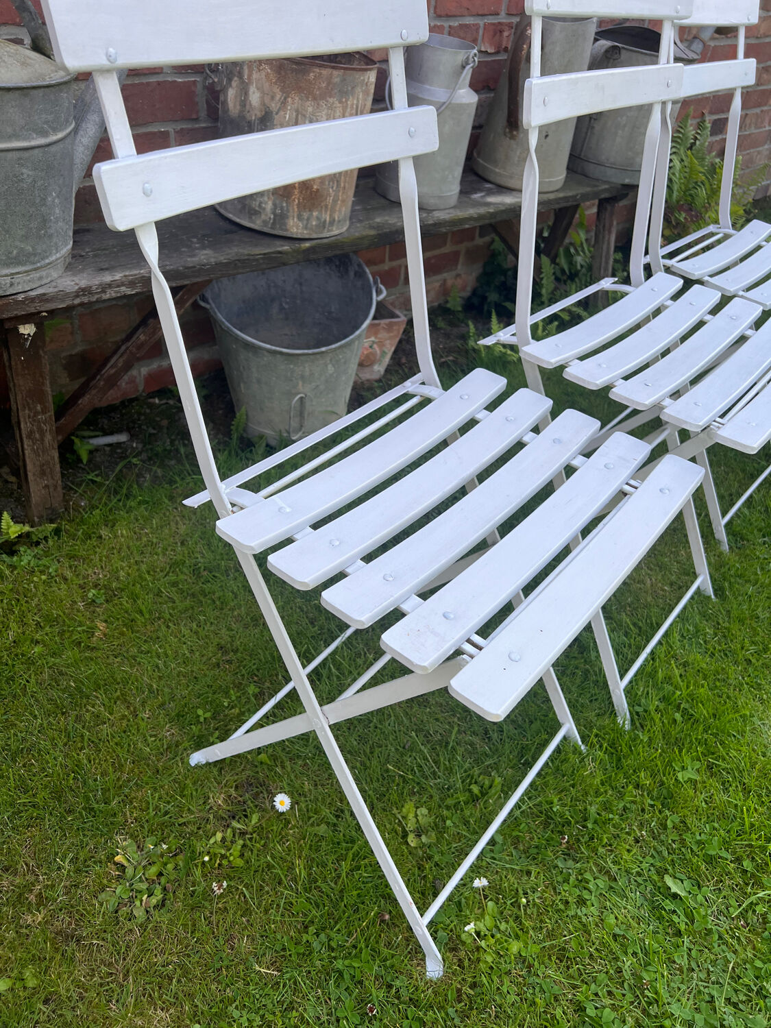 Old terrace bistro chairs