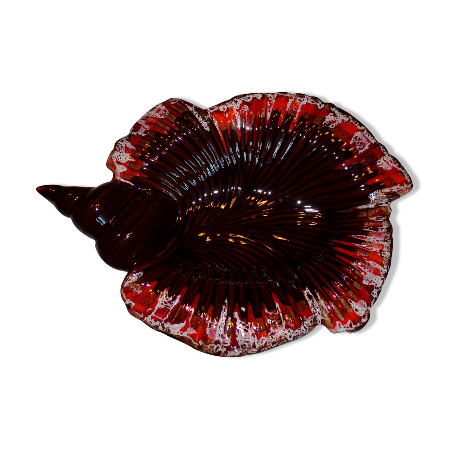 Dish Vallauris Red Brown