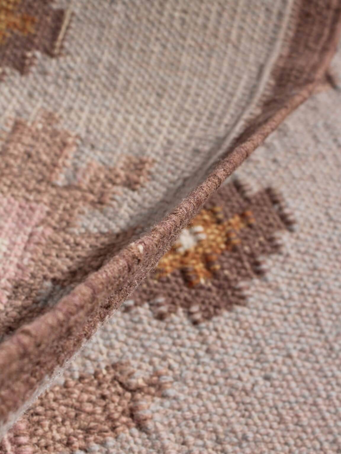 Karin Jönsson Flat-Woven Swedish Wool Rug, 70x120cm, Signed