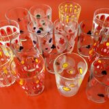 Decorated glasses from the 60s/70s
