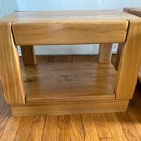 Pair of elm sofa pieces 1970