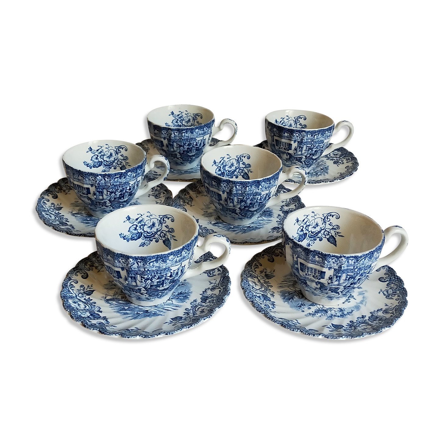 Six cups of coffee fine porcelain English JOHNSON BROS