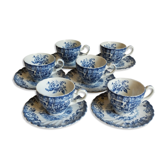 Six cups of coffee fine porcelain English JOHNSON BROS