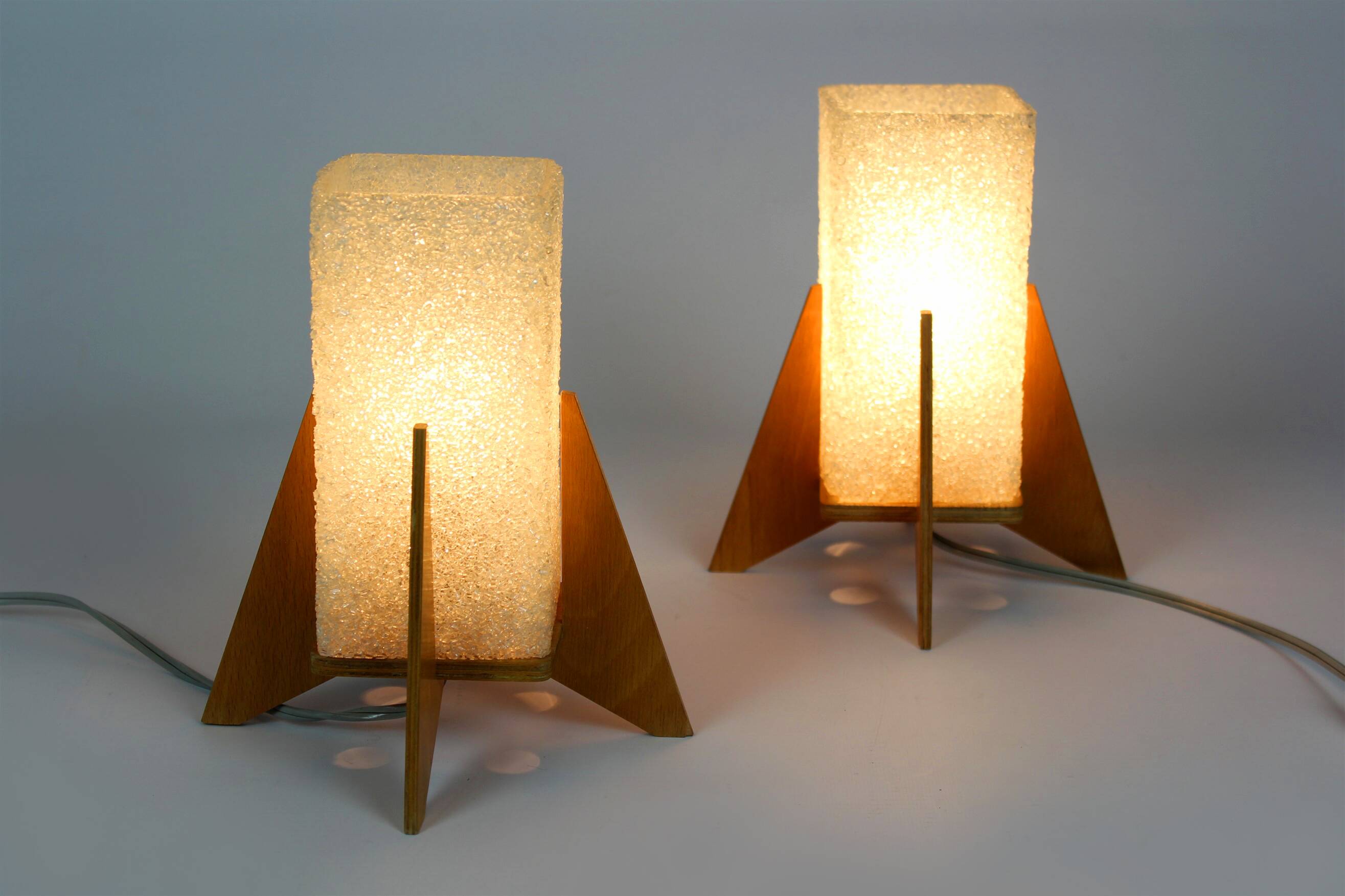 Rocket table lamps from pokrok zilina, 1970s, set of 2