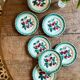 Set of 7 vintage Badonvilier dessert plates.