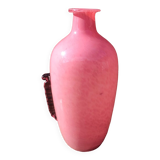 Art deco style pink glass vase