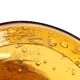 Organic amber bubble glass candle holder, 70s