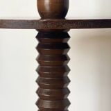 1940s floor lamp in turned wood