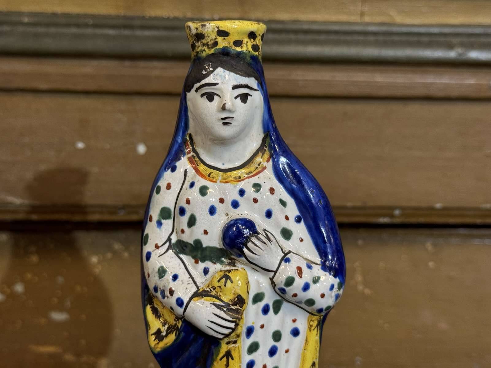 Sainte Marie en faïence de Quimper fin XIXème