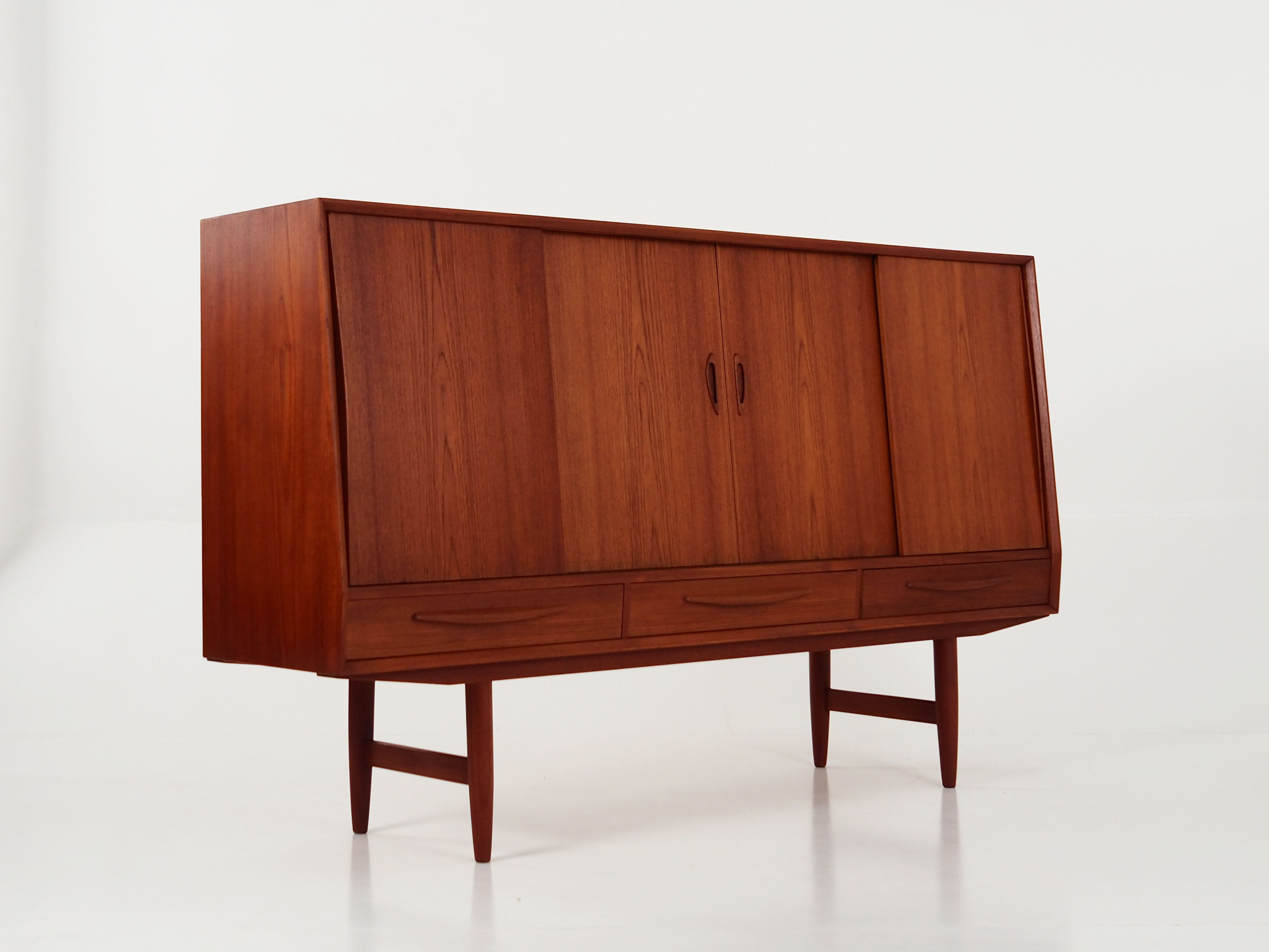 Teak highboard, Danish design, 1970s, production: Denmark