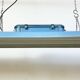 Lampe tube suspendue industrielle bleue de polam gdansk, 1970s
