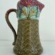 Slip pitcher, Orchies, jug, majolica, earthenware, floral decoration