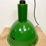 Industrial Soviet Green Enamel Pendant Lamp, 1960s