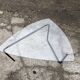 Vintage glass tripod coffee table 60s