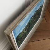 Tableau ancien Pierre Lebourg paysage de l'Allier