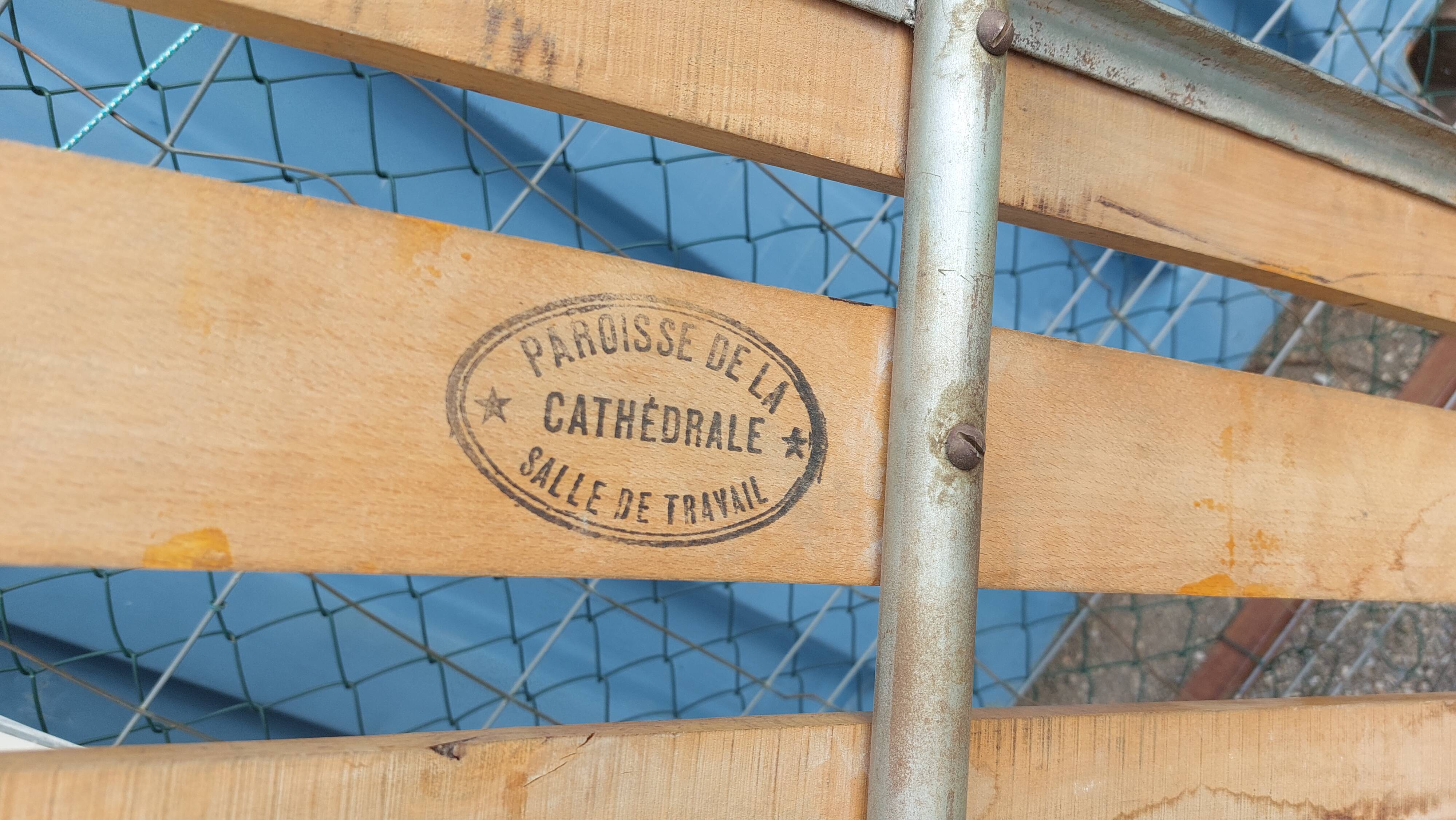 Vintage bench from the 60s - school - administration - parish - convent