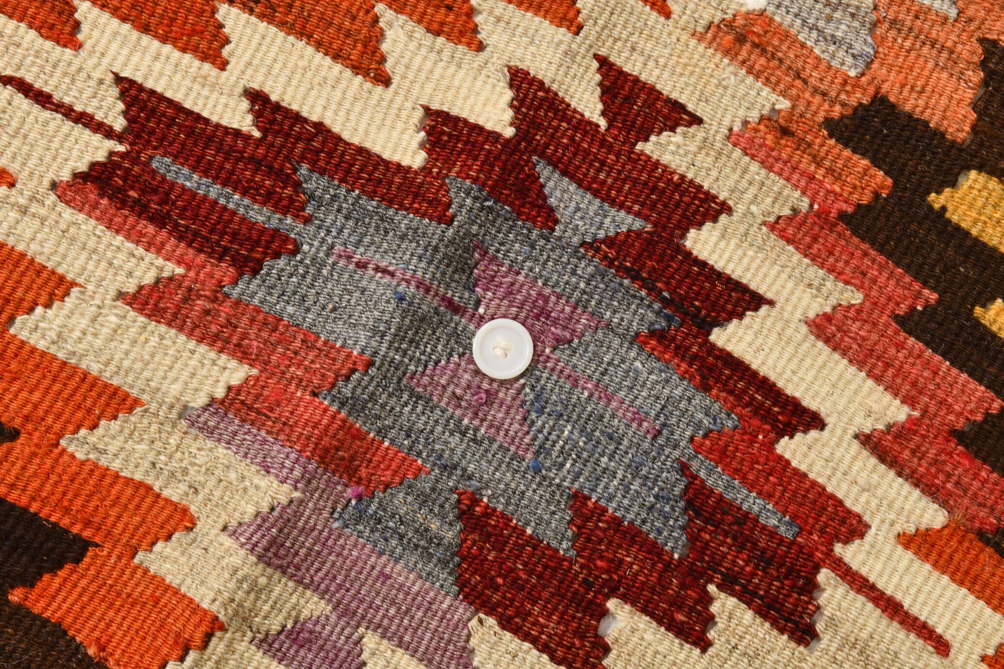 Multicolor Geometric Handmade Kilim Rug, 102x148Cm