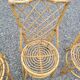7 vintage rattan chairs