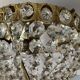 Old ceiling lamp basket in bronze and grapevines