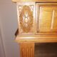Louis XVI style bedside with marble top and carved door