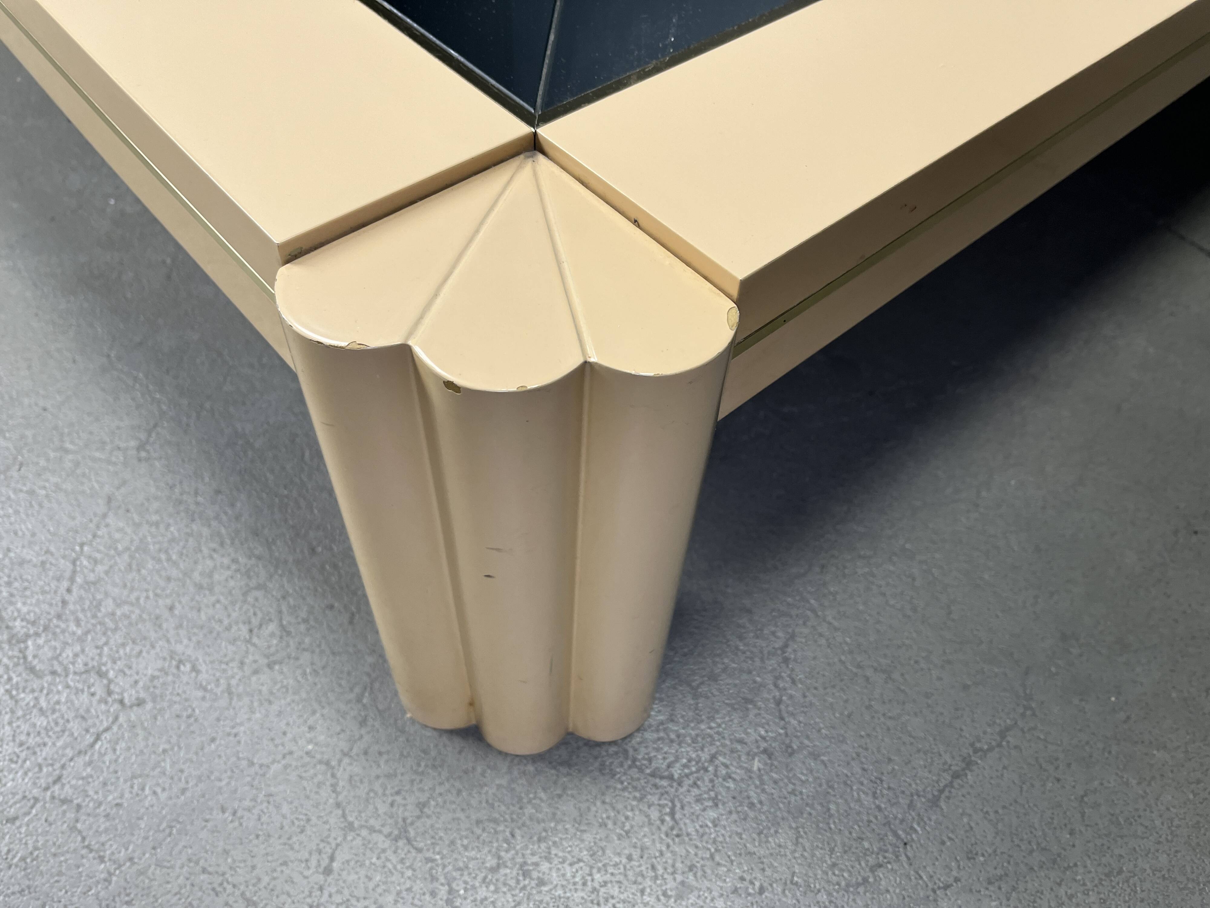 Vintage lacquer coffee table by Alain Delon for Maison Jansen, 1970s