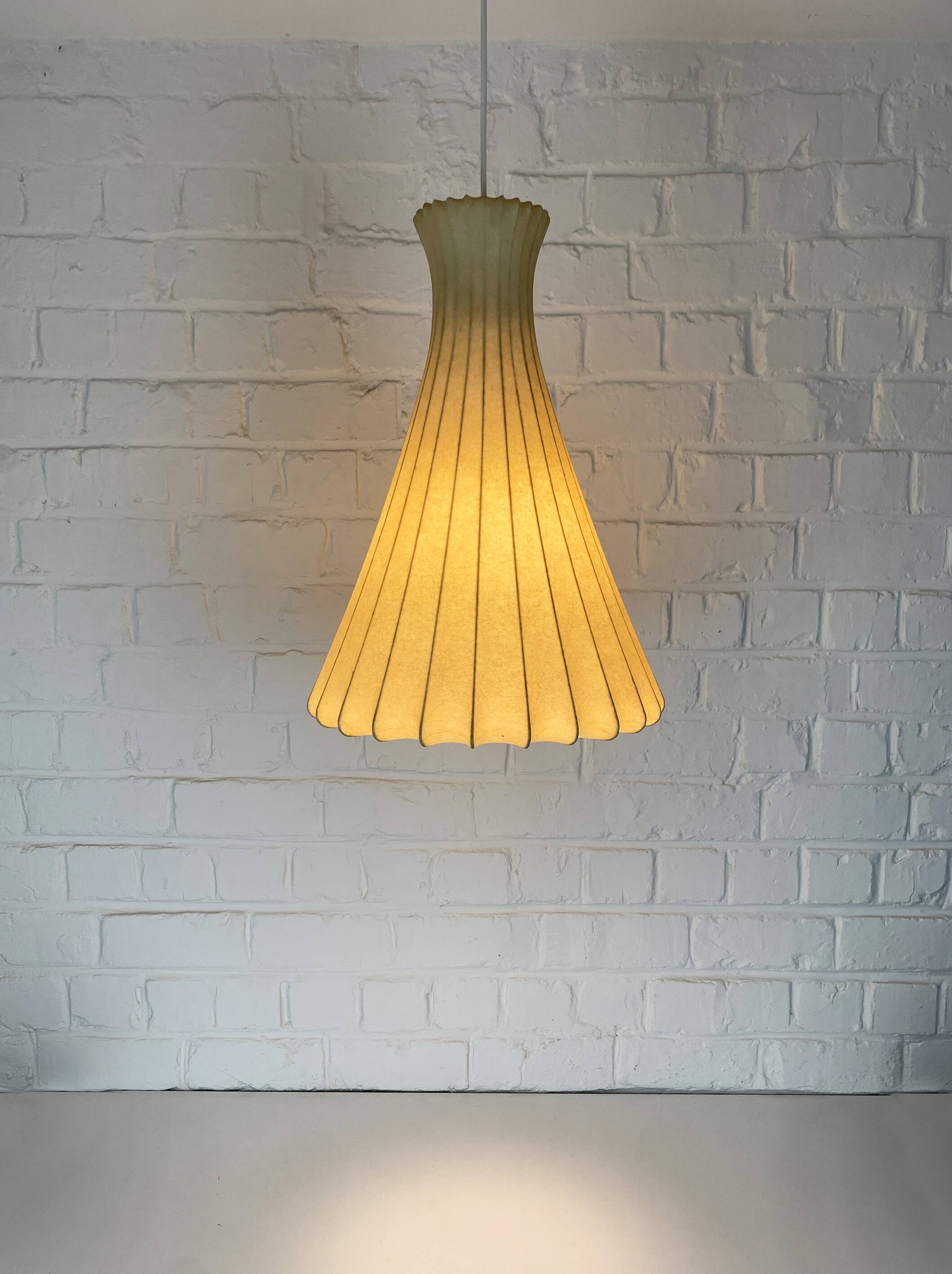 Large Cocoon Pendant Lamp, Friedel Wauer for Goldkant Leuchten, 1960s