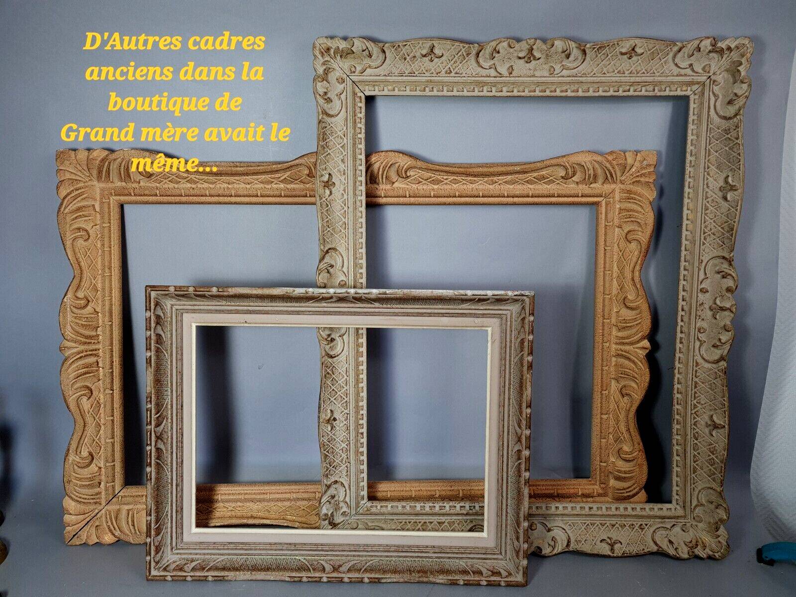 Old Montparnasse frame carved wood 61x44 rebate 48x31 to 32 cm SB429