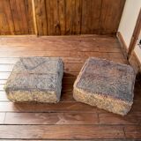 Pair of Berber Poufs