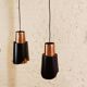Suspensions et applique vintage en laiton noir 'østerport' par bent karlby pour lyfa, danemark 1960'