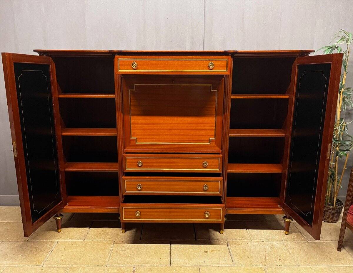 Mahogany sideboard from maison hirch paris bar bookcase