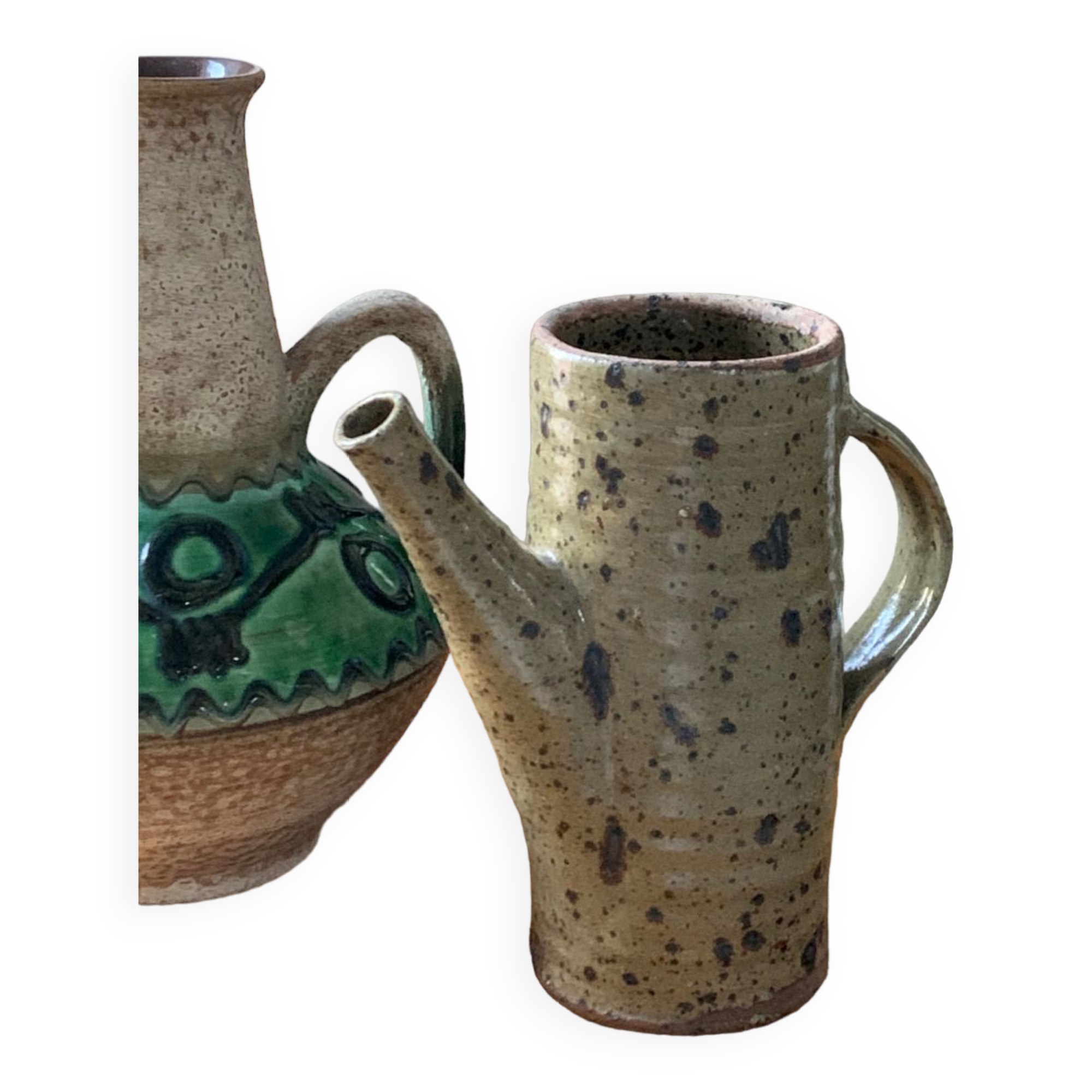 Gustave Tiffoche pyrite stoneware pitcher
