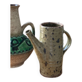 Gustave Tiffoche pyrite stoneware pitcher