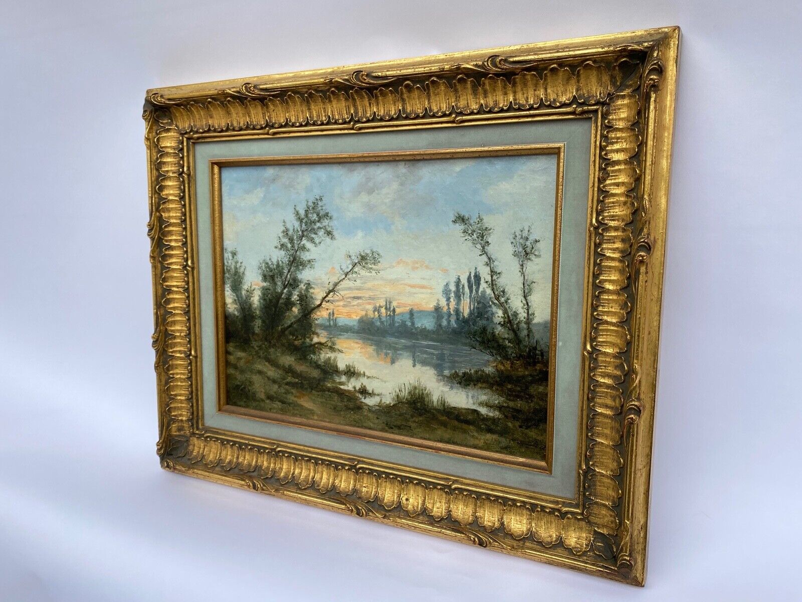 Oil on cardboard riveting nineteenth eugene labitte