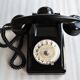 Bakelite dial PTT phone with 1960s vintage earpiece