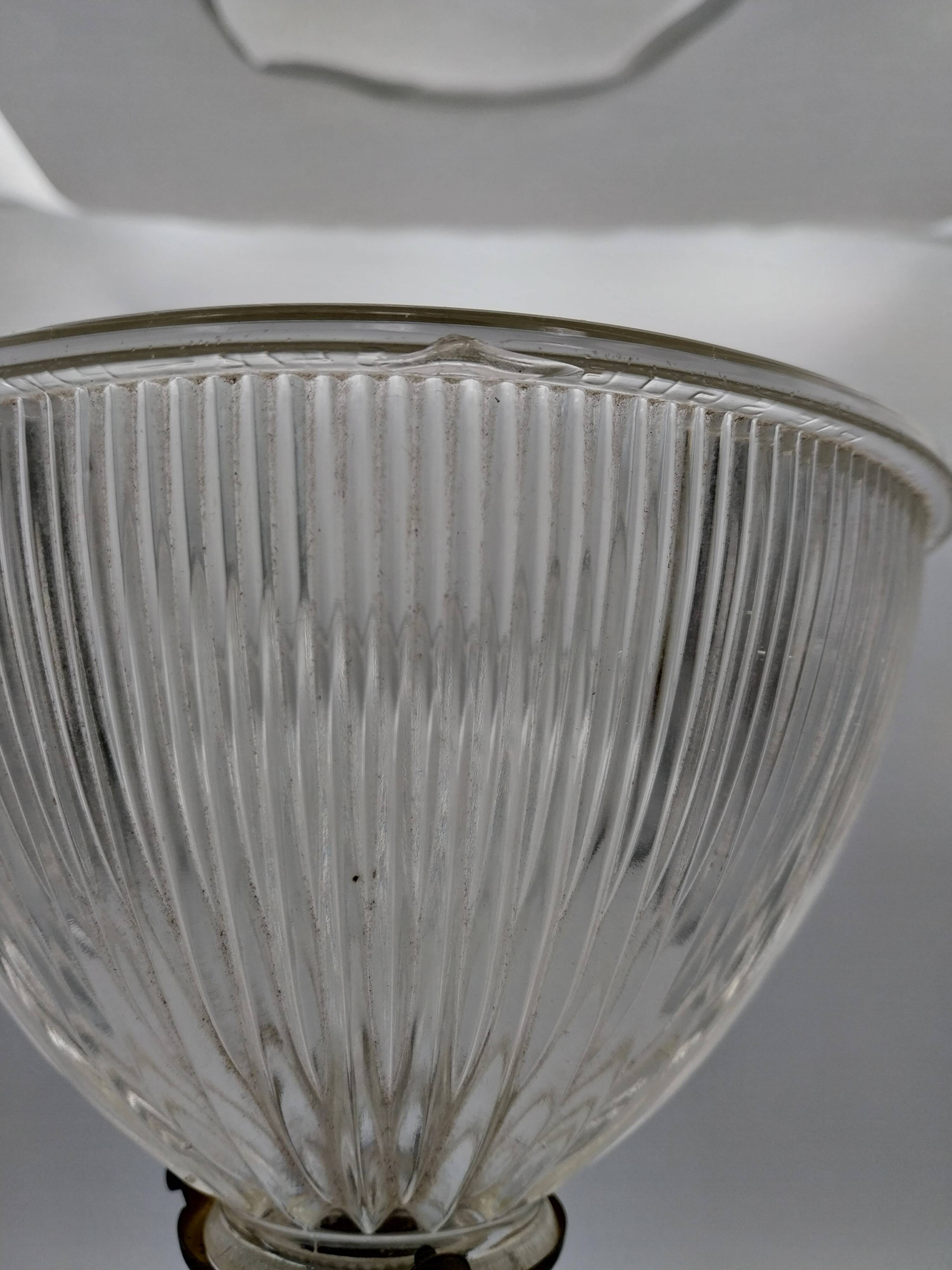 Old passageway wall lamp Marine lamp with holophane tulip pendulum