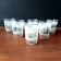 6 vintage water glasses, means of transport, France