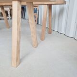 Set of 2 Scandinavian solid wood benches