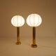 Paire de lampes de table en laiton du milieu du siècle par Kosta Elarmatur, Suède, années 1960
