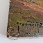 Old 19th century painting signed Jean Dufau