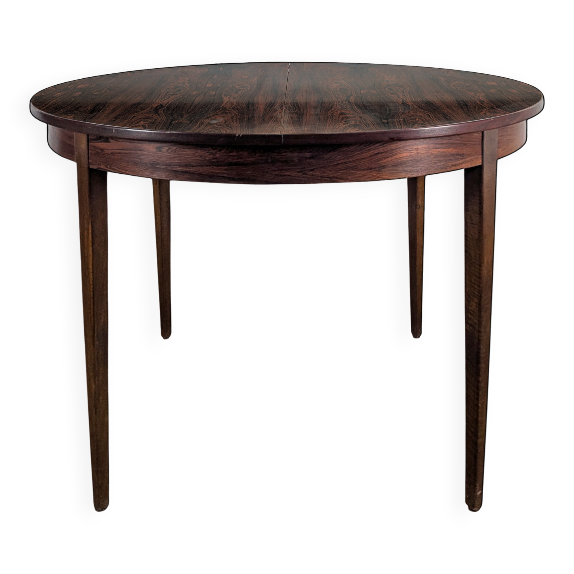 Table scandinave en palissandre avec allonge