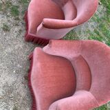Paire de fauteuils crapauds années 50