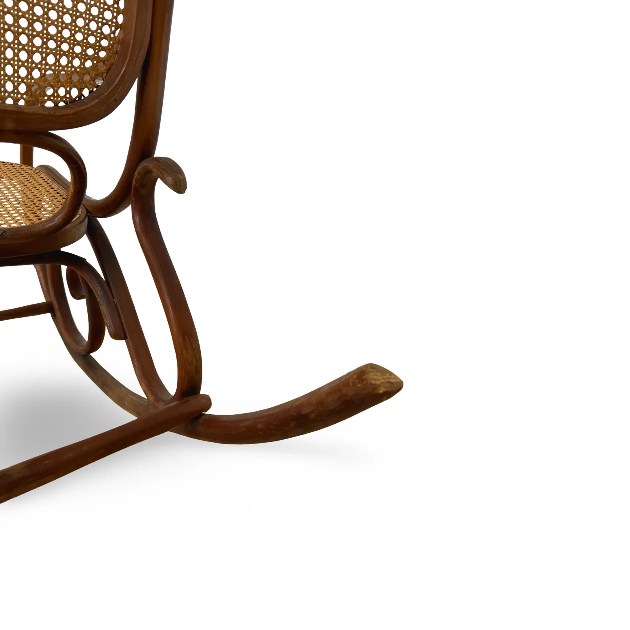 Vintage Bentwood Rocking Chair in the Thonet Tradition, by FMG, 1940s/