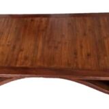 Table basse ethnique en bois massif, table vintage en teck massif